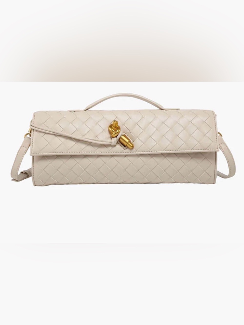 NWT White woven clutch crossbody brand new never used